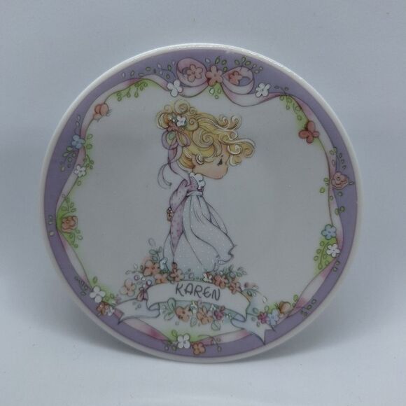 Precious Moments Karen Personalized Plate with‎ Easel - Picture 6 of 6